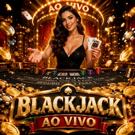 Mesa de blackjack com dealer ao vivo