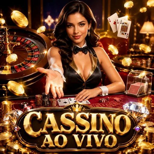 Ambiente de cassino com mesas iluminadas em âmbar