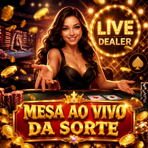 Mesa de cassino ao vivo com dealer